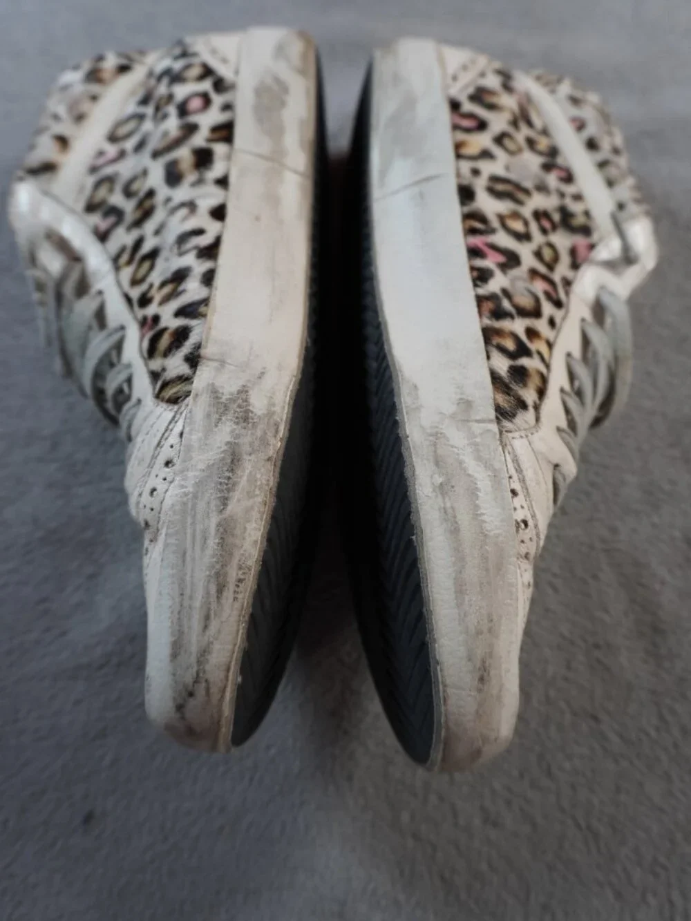 Golden Goose Deluxe Brand Shoes Womens Size 8 Beige Leopard Mid Top Sneakers